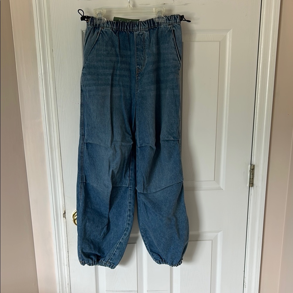 Blue Denim Jogger Pants